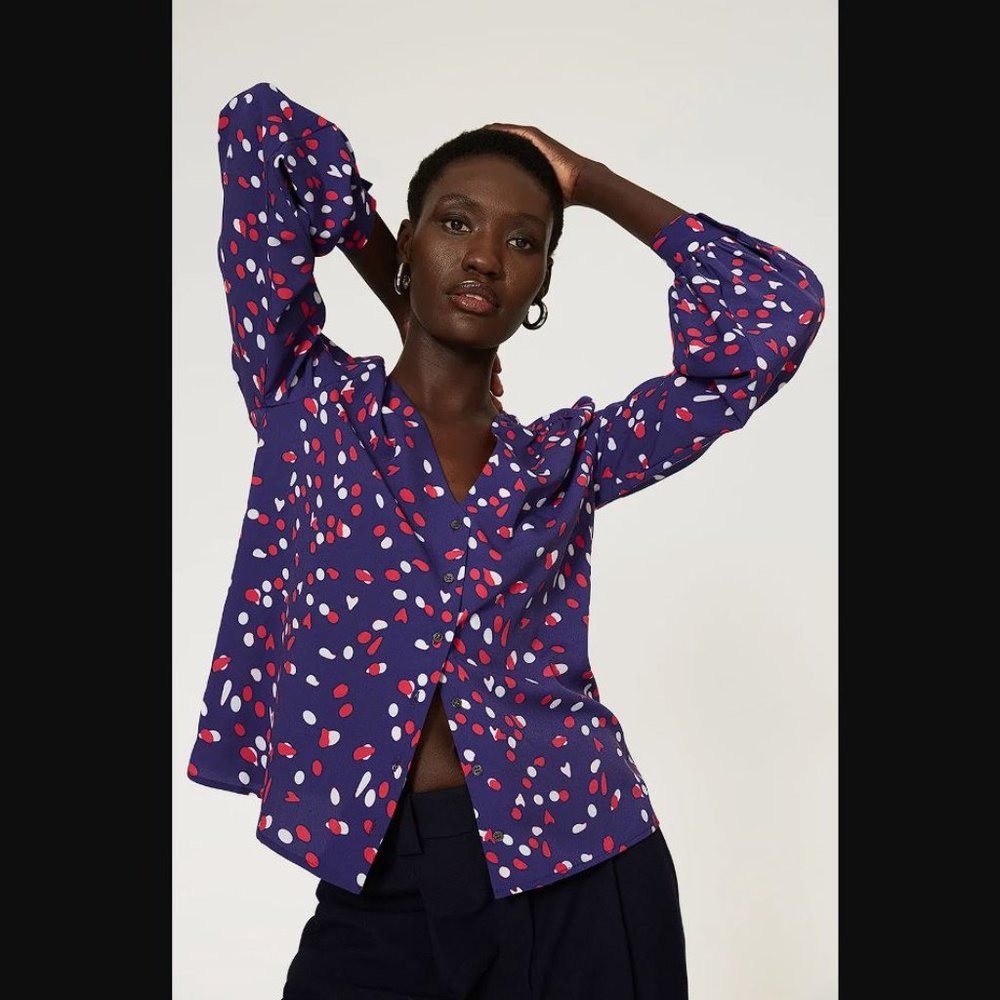 KOCHE COLLECTIVE Women's Dot Blouse Size 42 (US S)